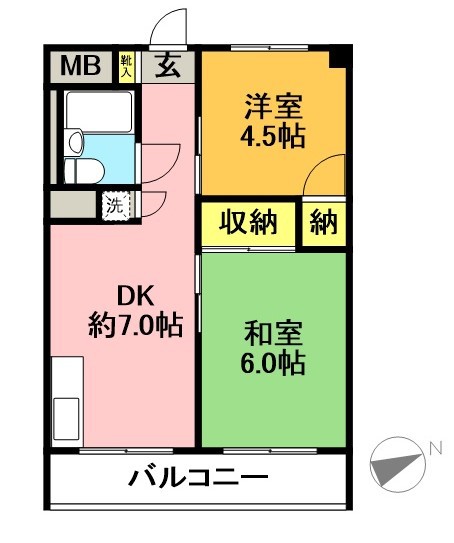 高井戸永谷マンション 402号室 間取り