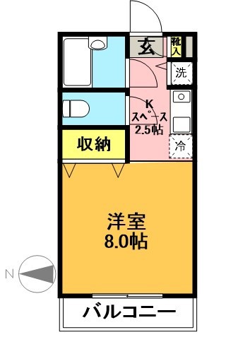 クラフトハウス 102号室 間取り