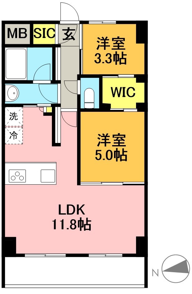 ｌｅ　Ｓｕｄ　α 103号室 間取り