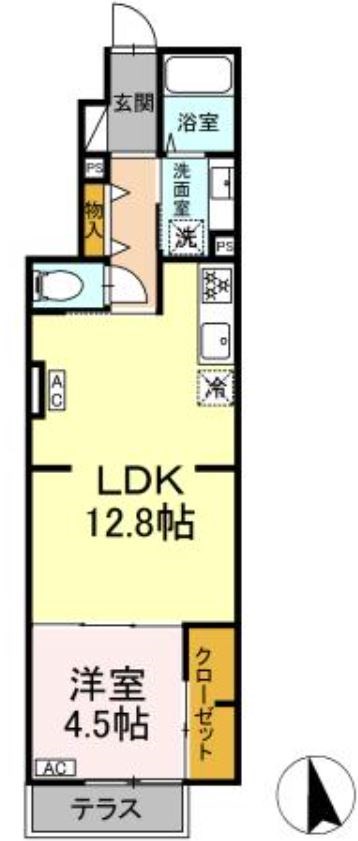 グラナーデ成城学園前B 102号室 間取り