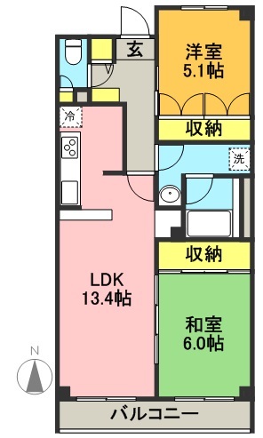 アミ浜田山 501号室 間取り