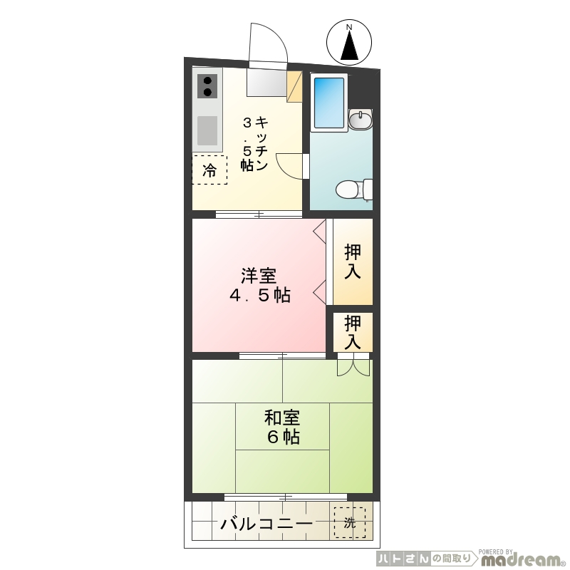 ユタカマンション 間取り図