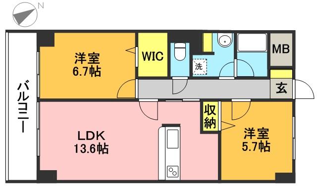 サンクレール高井戸 610号室 間取り