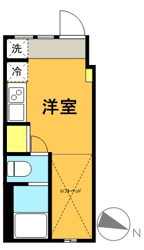 マツバラハウス 107号室 間取り