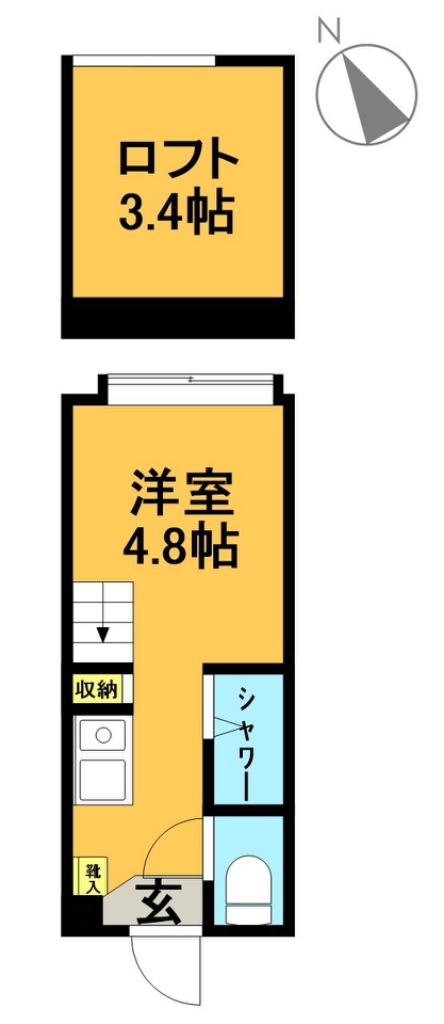 フェリスエフケー 202号室 間取り