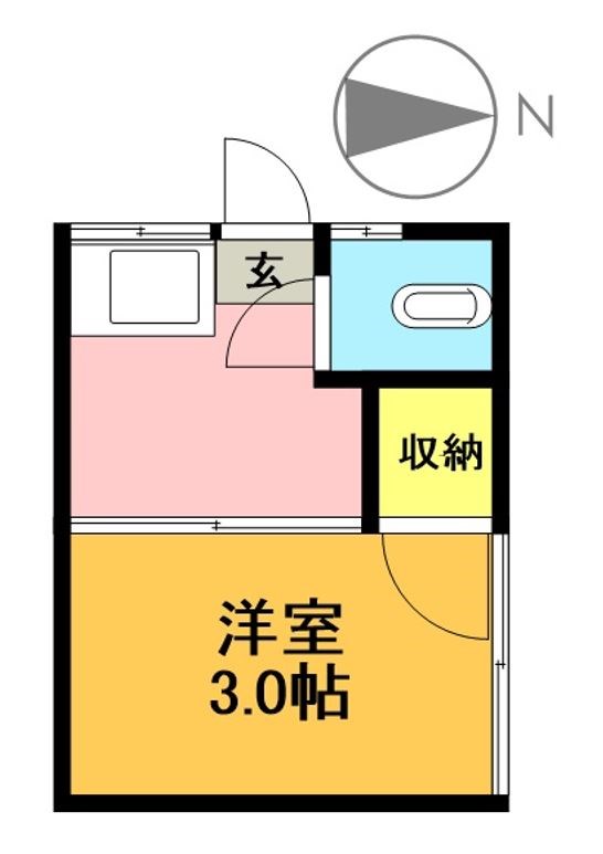 若松荘 101号室 間取り