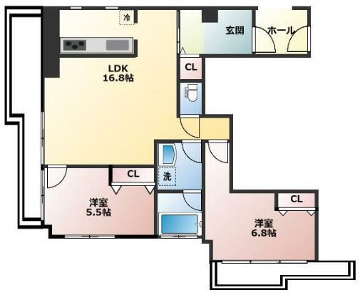 クレストコート 間取り図