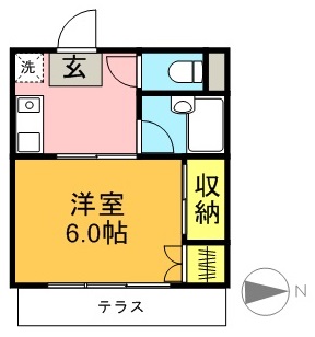 アルブ明大前 104号室 間取り