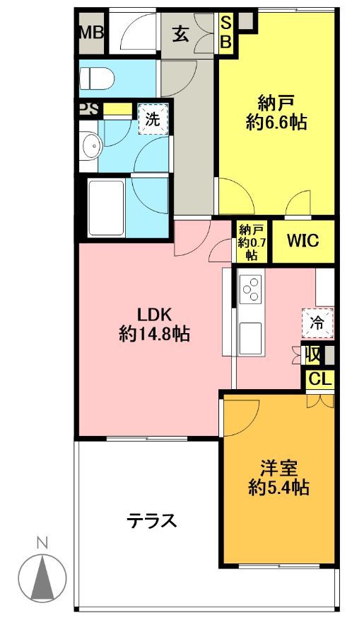 ヴィークコート世田谷代田 102号室 間取り