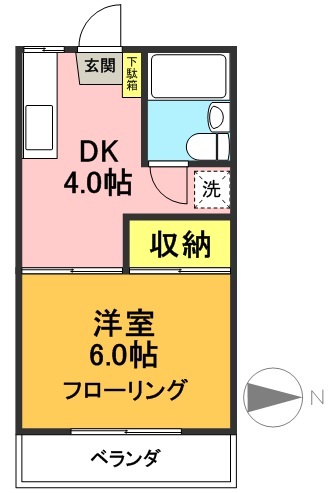 カサボニータ 202号室 間取り