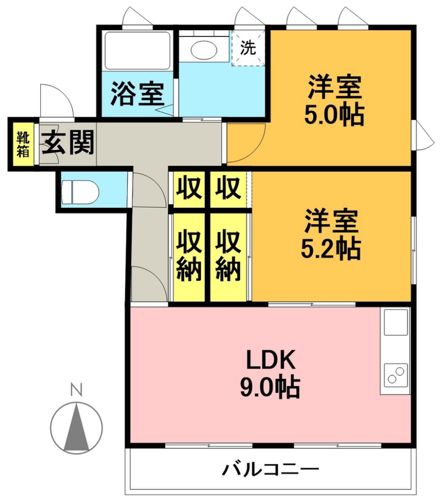 ソレアード浜田山 202号室 間取り