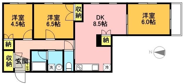 カーサ富士見ヶ丘 間取り図