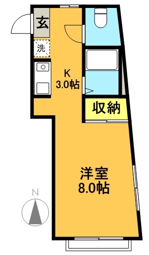 セイクレッド・ヒルズ 201号室 間取り