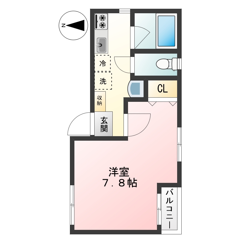 クリスタルコート豪徳寺 間取り図