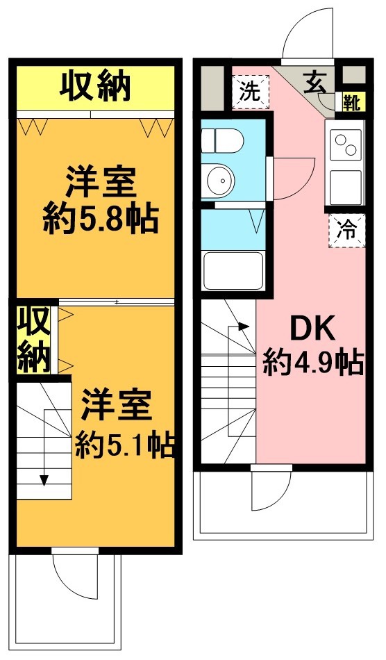 ＰＡＳＥＯ下北沢Ⅱ 104号室 間取り