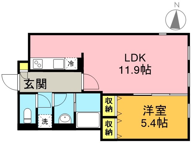 Ｌａｐｕｌｅ明大前　（旧）ＰＡＲＫ　ＳＱＵＡＲＥ　明大前 101号室 間取り