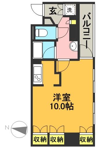 ルーブル明大前 204号室 間取り