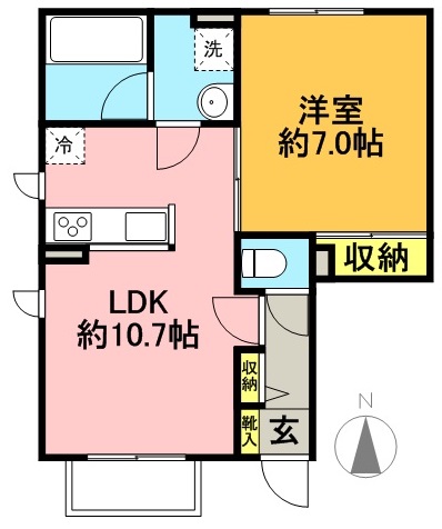 カサセレーナ B103号室 間取り