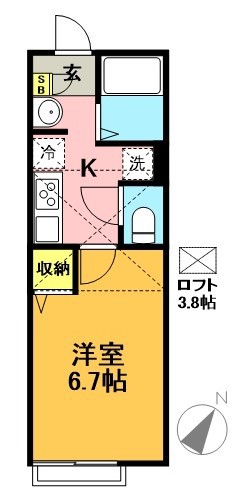 Ｆｌａｔ．ｎｅｏ　明大前 203号室 間取り