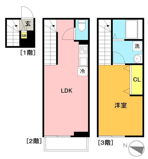 ソルナクレイシア明大前 202号室 間取り