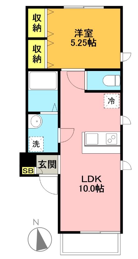 ハイム代田 102号室 間取り