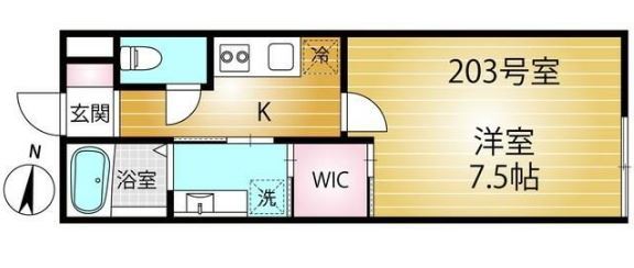 ラヴィハウス下高井戸 203号室 間取り