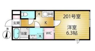 ラヴィハウス下高井戸 201号室 間取り