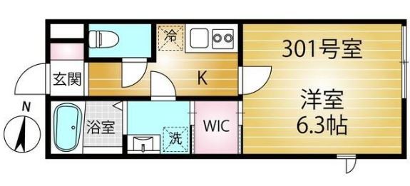 ラヴィハウス下高井戸 301号室 間取り