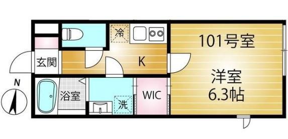 ラヴィハウス下高井戸 101号室 間取り