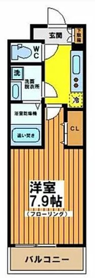 ゼルコバール赤堤 101号室 間取り