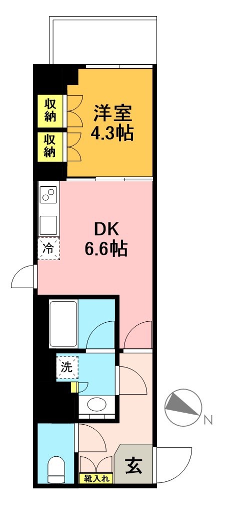 ボヌールステージ笹塚 1103号室 間取り