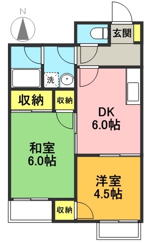 メゾンシャルム 102号室 間取り