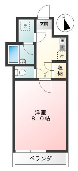 豪徳寺ヒルズ 205号室 間取り