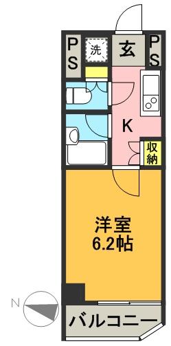 ルーブル明大前 205号室 間取り