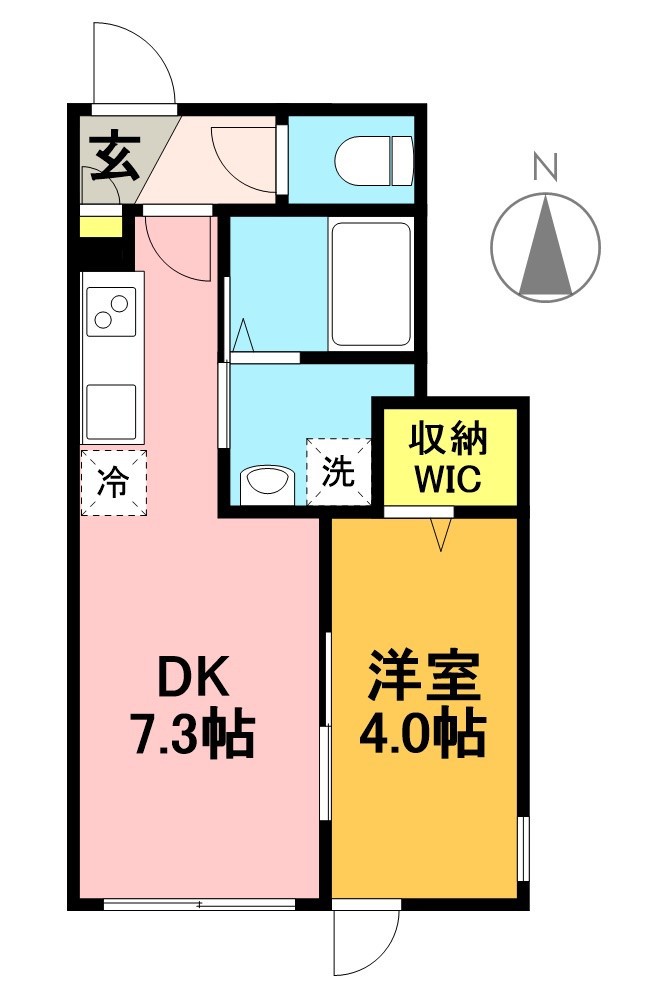 ウェルスクエア下北沢 101号室 間取り