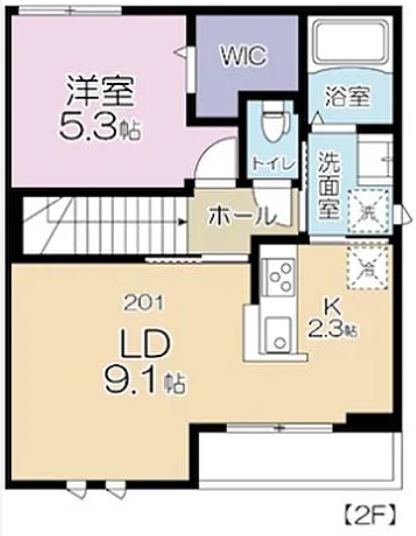 （仮称）松原１丁目ＰＪ（５８－１４） 201号室 間取り