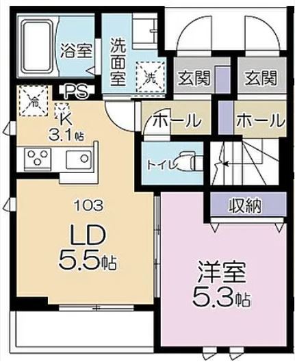 （仮称）松原１丁目ＰＪ（５８－１４） 103号室 間取り