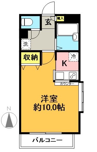 ゼフィール梅丘 101号室 間取り