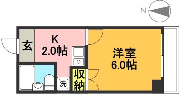 リシェス明大前 102号室 間取り