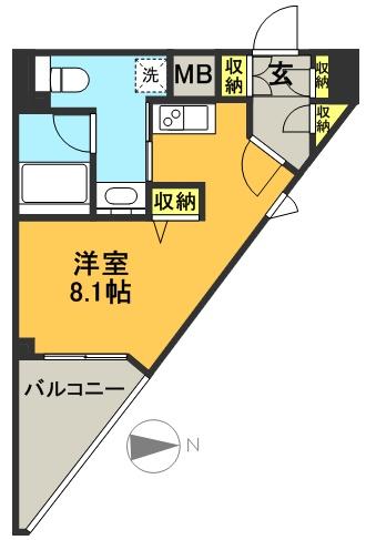 コンフォリア下北沢 409号室 間取り