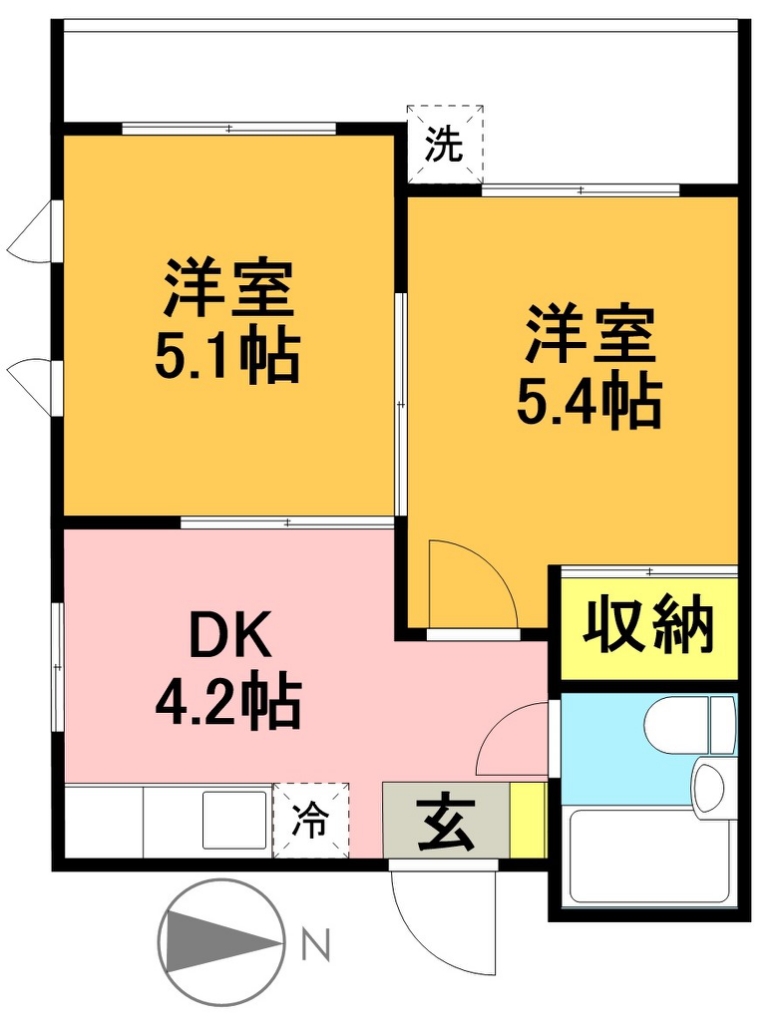 オークス明大前 201号室 間取り