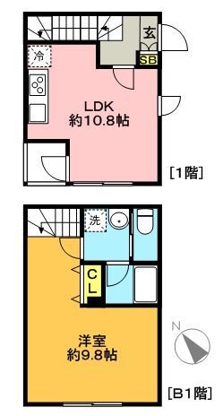 グエル・サカエ赤堤 106号室 間取り