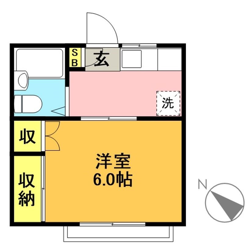 コーポグリーンパーク  203号室 間取り