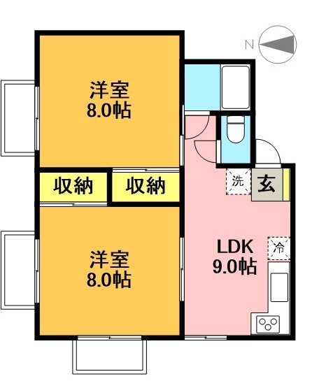 新川マンション 204号室 間取り