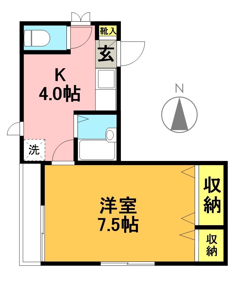 パインハイム 301号室 間取り