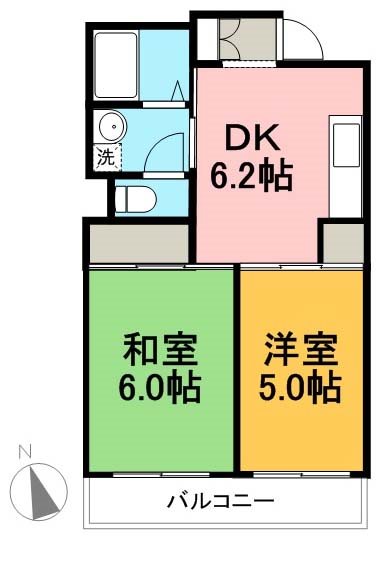 正吉マンション 203号室 間取り