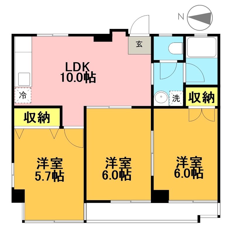 BABAビル  401号室 間取り