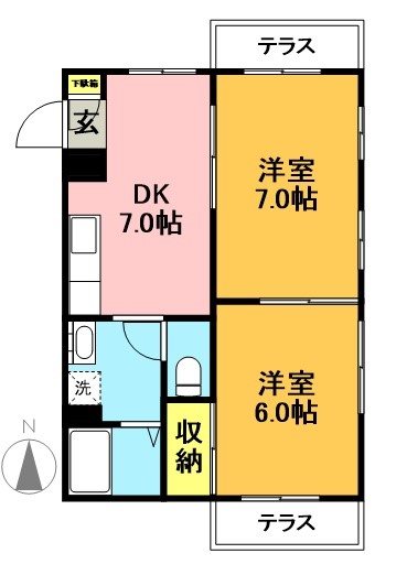 ＩＫＡＲＩマンション  101号室 間取り