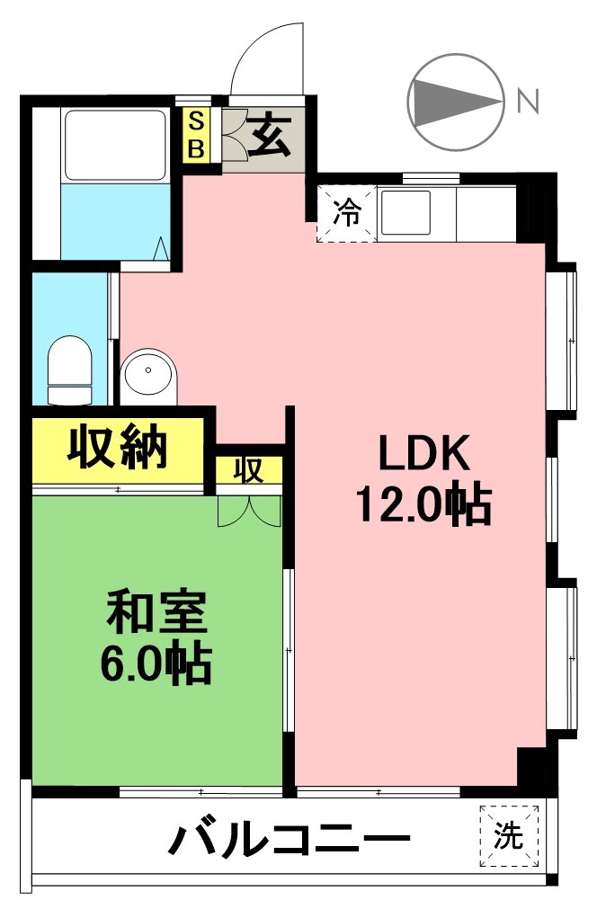Ｖｉｌｌａ　Ｆｏｒｅｓｔａ 3-E号室 間取り