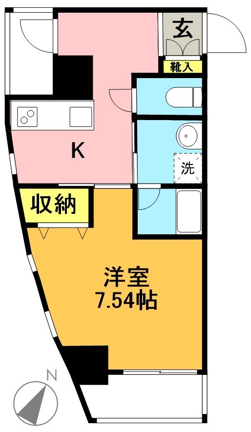 Ａｃｃｕｅｌｌ　ＳＡＳＡＺＵＫＡ（アクイーユササヅカ） 203号室 間取り